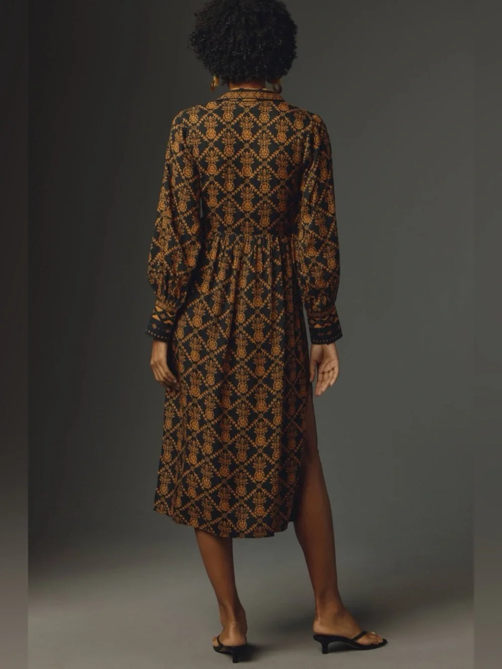 Farm Rio V-Neck Long Sleeve Midi Dress - Picture 3 of 5